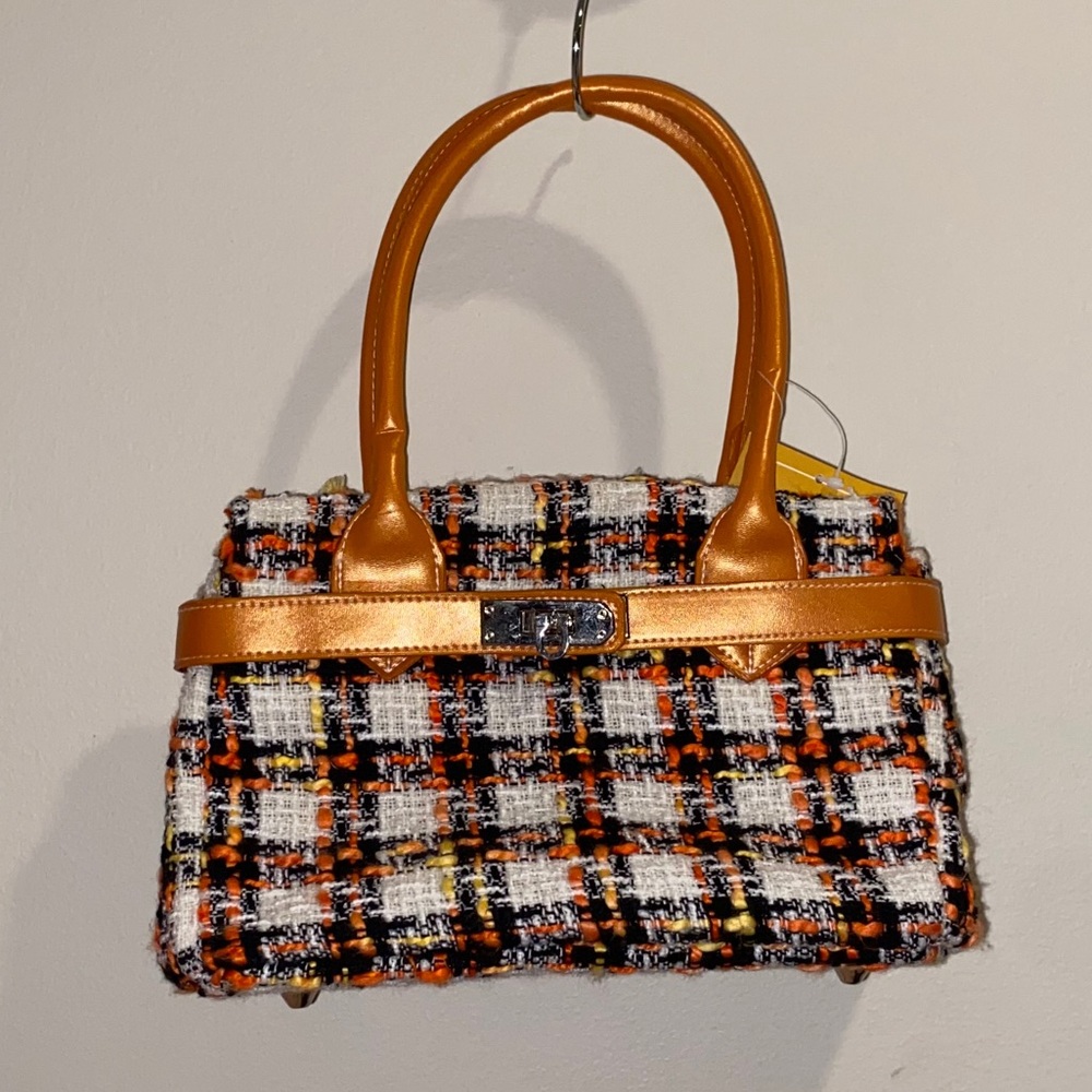 NWT Murval Purse Tweed Print